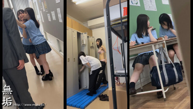 【盗撮・のぞき 天然美月（天然かのん）・天馬ゆい】クズな教師に狙われた少女達 盗撮、ストーキング、ぶっかけ痴●、強襲レ×プ、校内調教、W完堕ち中出し…｜mukd00476