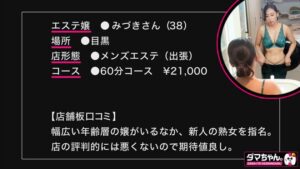 【はめちゃん。】【目黒】みづきさん【エステ】❤清楚| 評価5